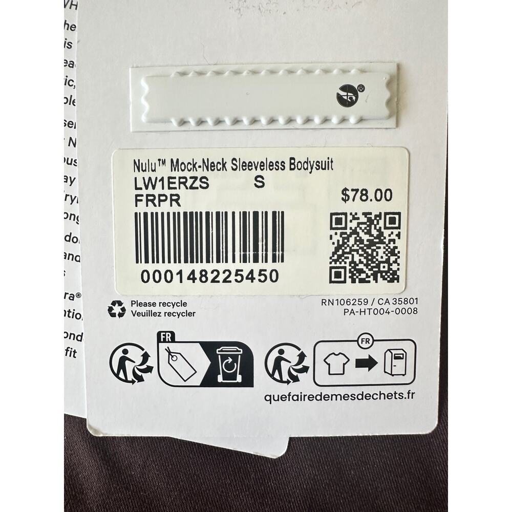 Lululemon Wundermost Ultra-Soft Nulu Mockneck Sleeveless Bodysuit Sz S Brand New - Picture 11 of 11